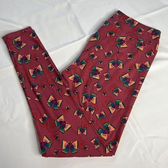 LulaRoe Leggings Tall & Curvy Monarch Butterfly Festival Colorful 0706 - Picture 2 of 6